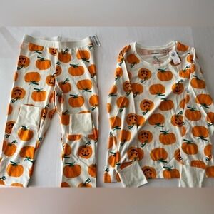 Old Navy Matching Halloween Pumpkin Print Pajama Set Women’s Size S Brand New